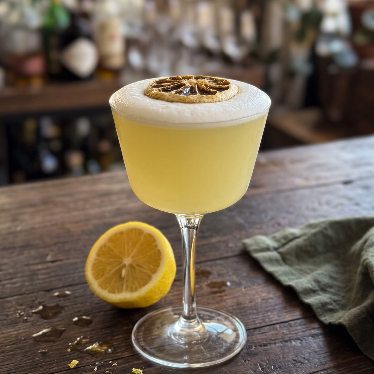 Dehydrated Lemon Slices for Cocktails